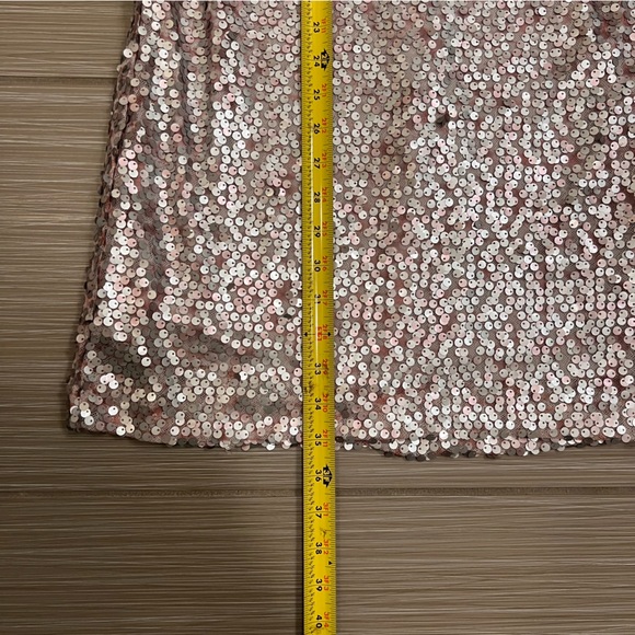 Donna Morgan mauve sequin dress cocktail - Picture 7 of 12